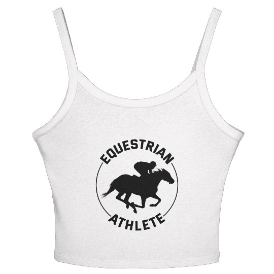 Barrel Racer Rodeo Racing Horse Riding Race Funny Women's Spaghetti Strap Tank Top