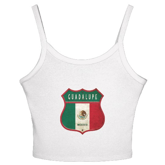 Guadalupe Mexico crest design Women's Spaghetti Strap Tank Top