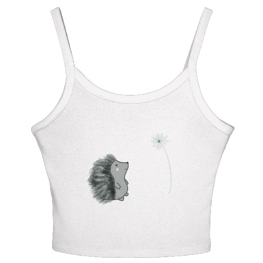 Hedgehog and dandelion Women's Spaghetti Strap Tank Top