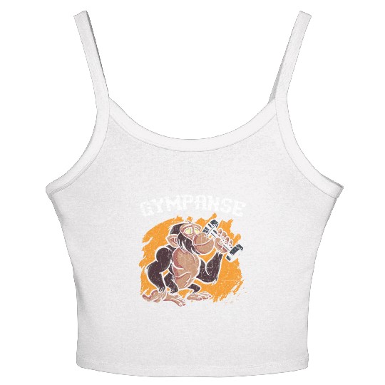 Gympanse Chimpanzee Monkey Animal Zookeeper Women's Spaghetti Strap Tank Top
