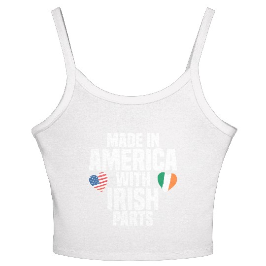 MADE IN AMERICA WITH IRISH PARTS Women's Spaghetti Strap Tank Top
