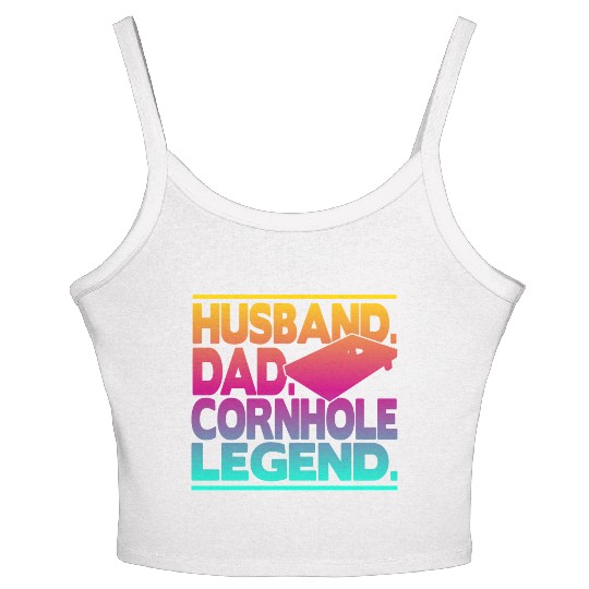 Husband Dad Cornhole Legend Classic Women's Spaghetti Strap Tank Top