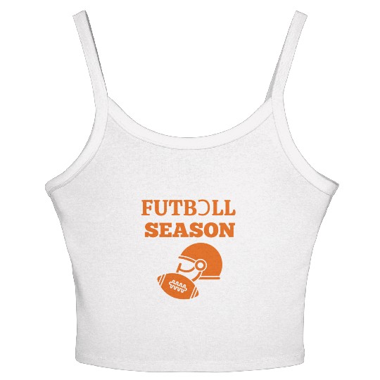 Football Season design Women's Spaghetti Strap Tank Top