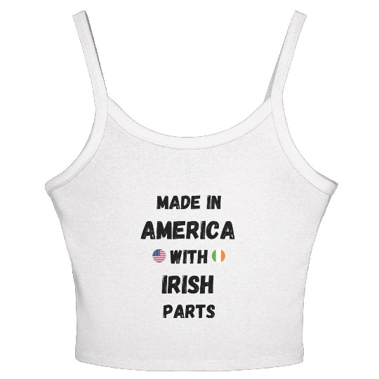 MADE IN AMERICA WITH IRISH PARTS Women's Spaghetti Strap Tank Top