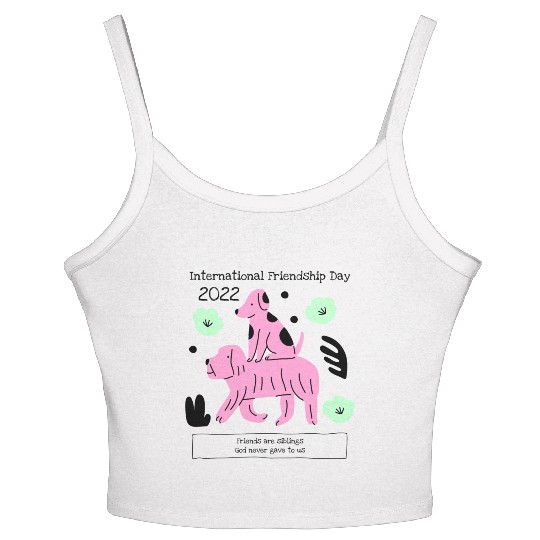 International Friendship Day 2022 Women's Spaghetti Strap Tank Top