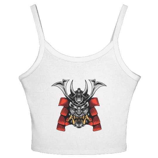 Anime Samurai Mask Women's Spaghetti Strap Tank Top
