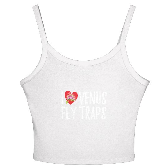 I Love Venus Flytrap Carnivorous Bite Me Women's Spaghetti Strap Tank Top