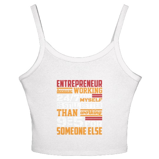 Entrepreneur Minded Business Lifestyle Gifts Idea Women's Spaghetti Strap Tank Top