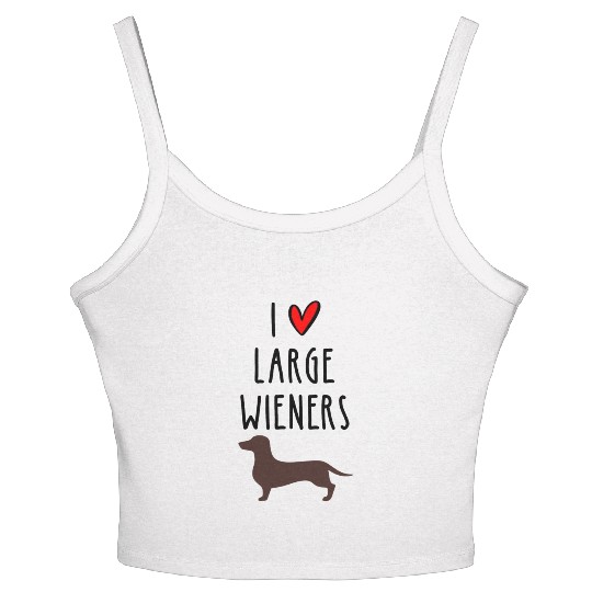 I Love Large Wieners Women's Spaghetti Strap Tank Top