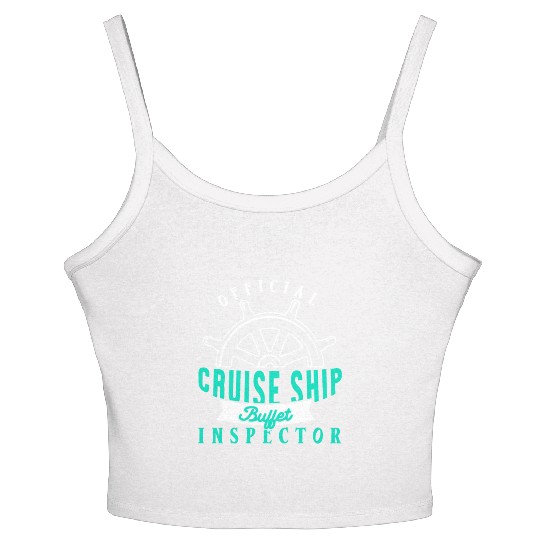 Funny Cruise Ship Buffet Inspector Partners Women's Spaghetti Strap Tank Top