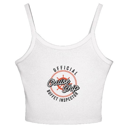 Funny Cruise Ship Buffet Inspector Partners Women's Spaghetti Strap Tank Top
