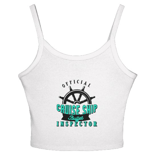 Funny Cruise Ship Buffet Inspector Partners Women's Spaghetti Strap Tank Top