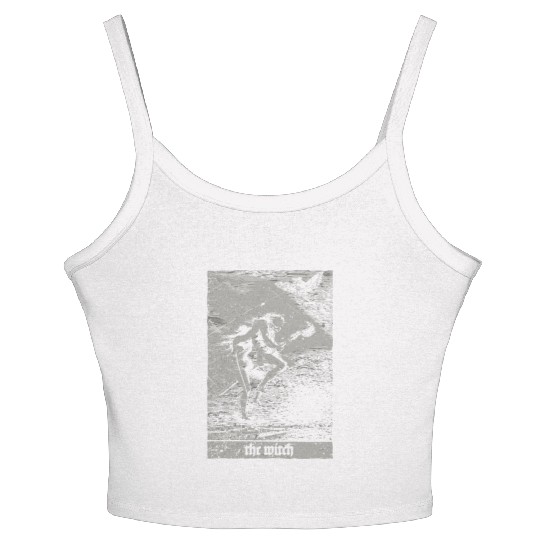 Vintage Occult The Witch Tarot Card Satanic Women's Spaghetti Strap Tank Top