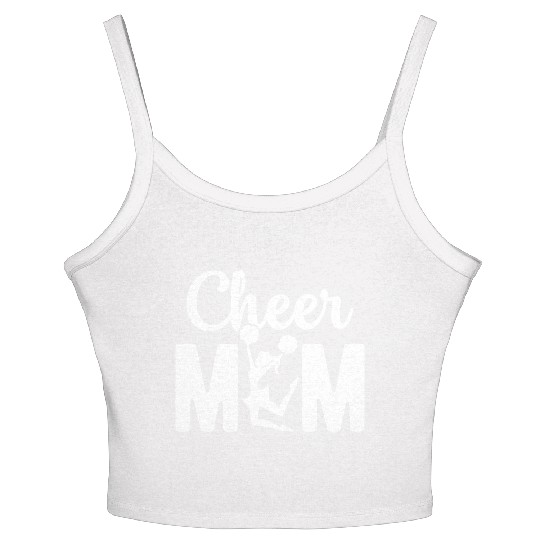 Womens Cheer Mom Gymnastics Cheerleading Mom Squad Women's Spaghetti Strap Tank Top