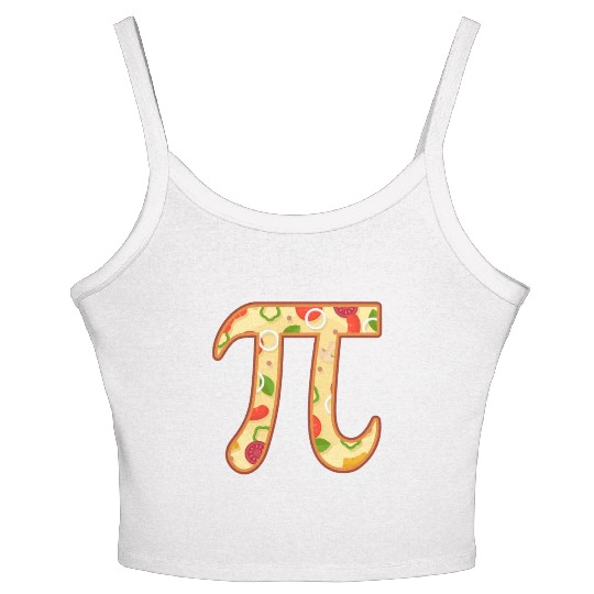 Pizza Pi Day Pizza Eater Italian Mathematician Women's Spaghetti Strap Tank Top