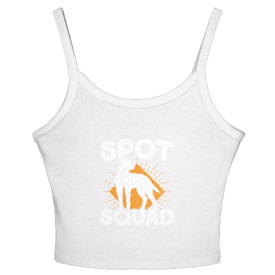 Spot Squad Paw Love Puppy Breeder Dalmatian Dog Women's Spaghetti Strap Tank Top