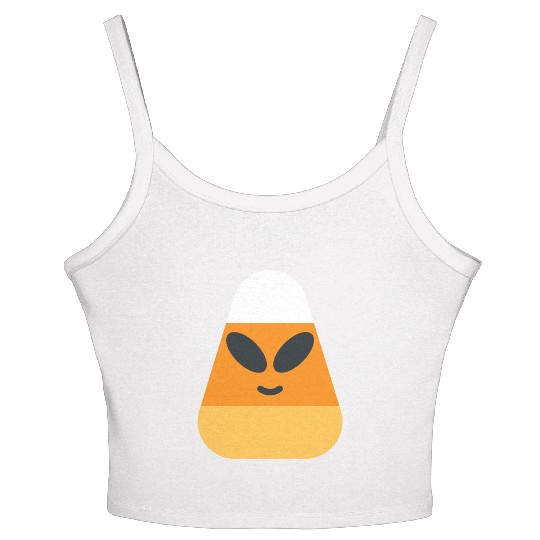 Alien Candy Corn Halloween Costume Women's Spaghetti Strap Tank Top