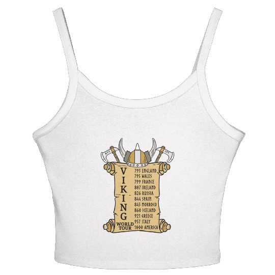 Viking World Tour For Vikings Lover Women's Spaghetti Strap Tank Top