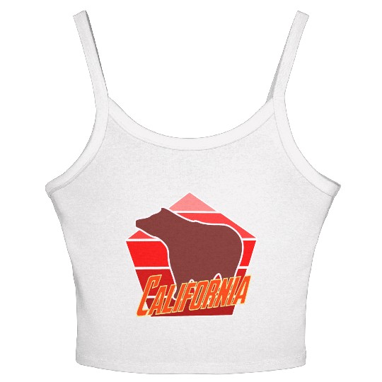 California Bear Flag Women's Spaghetti Strap Tank Top