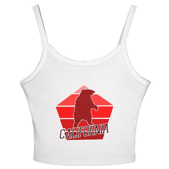 California Bear Flag Women's Spaghetti Strap Tank Top