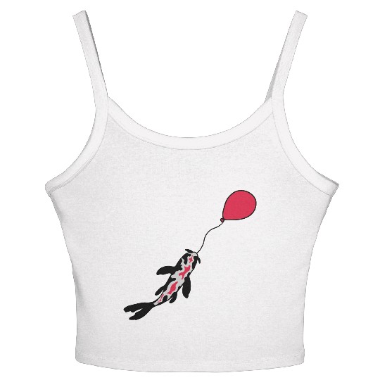 balloon koi fish nishikigoi Women's Spaghetti Strap Tank Top