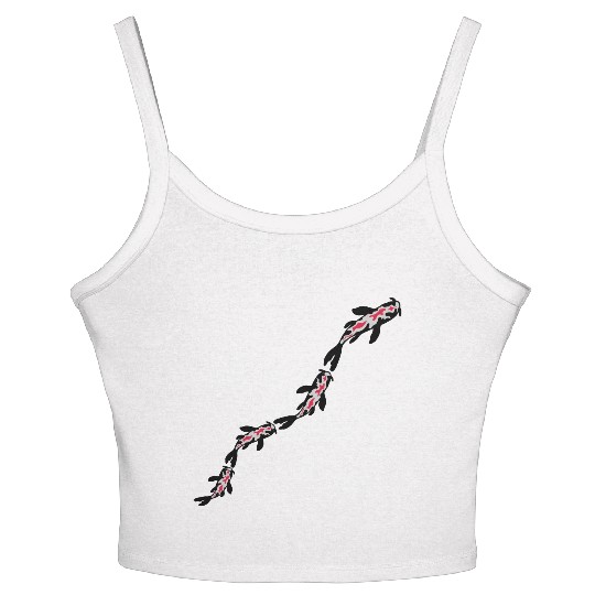 many koi fish nishikigoi Women's Spaghetti Strap Tank Top