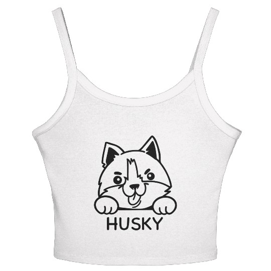 Husky Cartoon Women's Spaghetti Strap Tank Top
