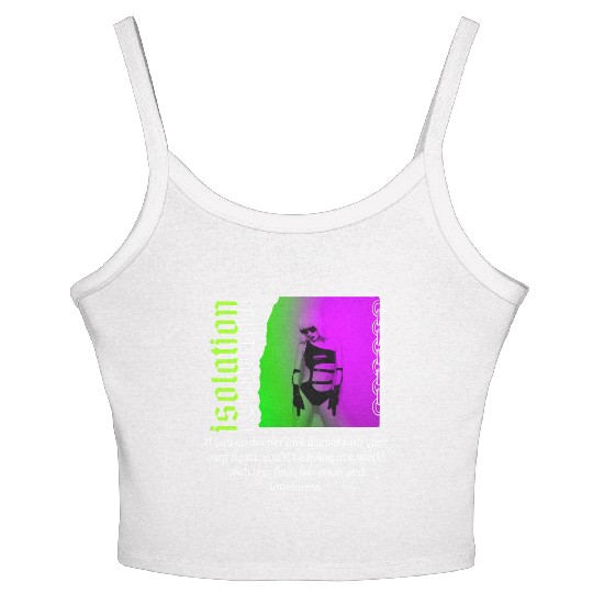 Black And Green Streetwear Isolation Quote Women's Spaghetti Strap Tank Top