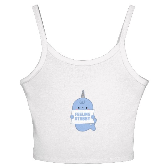 Feeling Stabby, Narwhal Women's Spaghetti Strap Tank Top