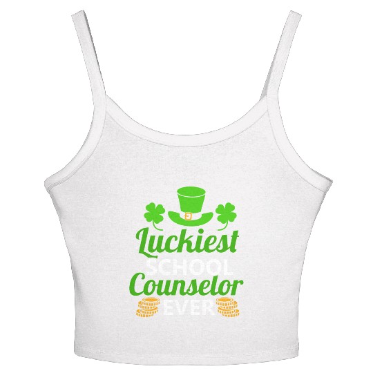 Luckiest School Counselor Ever St. Patrick's Day Women's Spaghetti Strap Tank Top