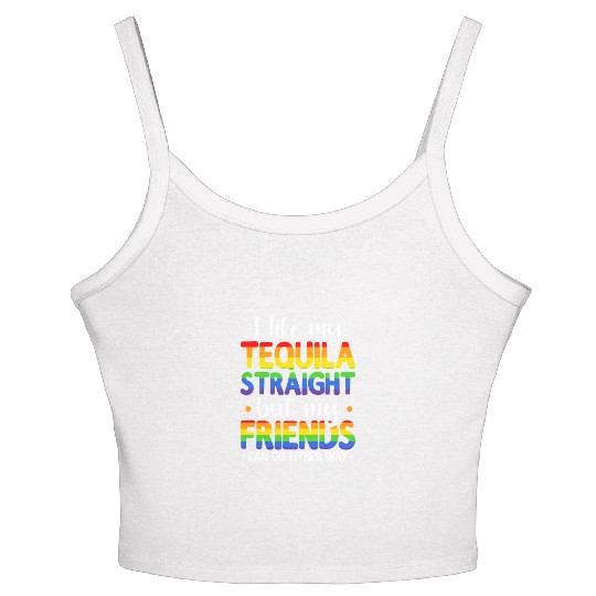 I Like My Tequila Straight But My Friends Can Go Women's Spaghetti Strap Tank Top