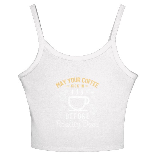 Barista Humor Caffeine Funny Coffee Lover Women's Spaghetti Strap Tank Top