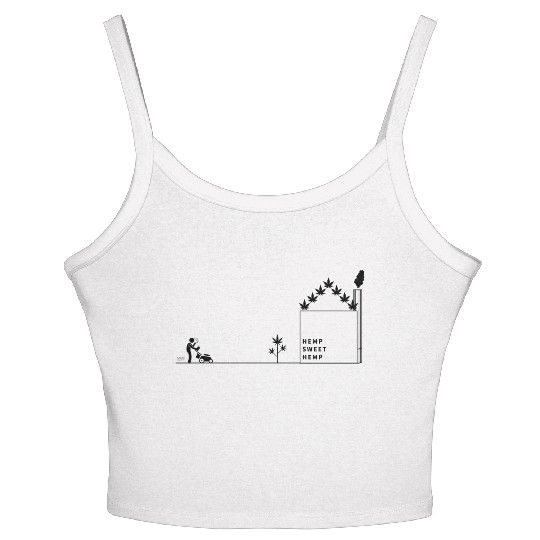 Hemp Sweet Hemp Black 3x Women's Spaghetti Strap Tank Top