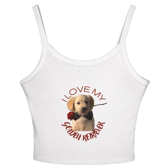 I LOVE MY GOLDEN RETRIEVER Women's Spaghetti Strap Tank Top