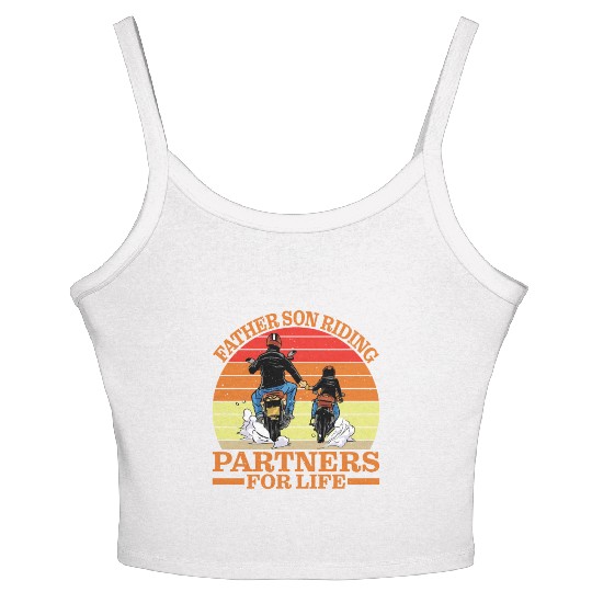Father Son, Riding Partners For Life 4 Women's Spaghetti Strap Tank Top