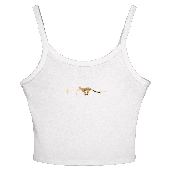 Cheetah Heartbeat Women's Spaghetti Strap Tank Top