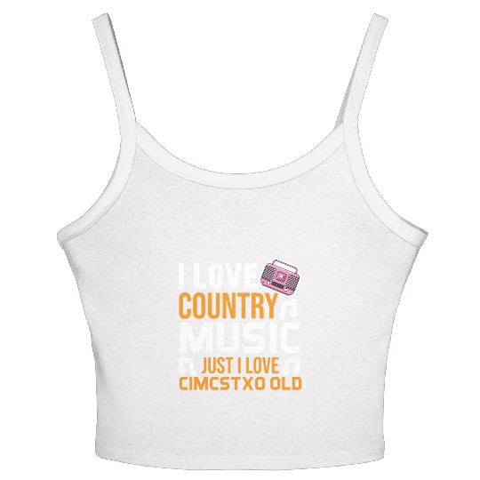I love Country Music Women's Spaghetti Strap Tank Top
