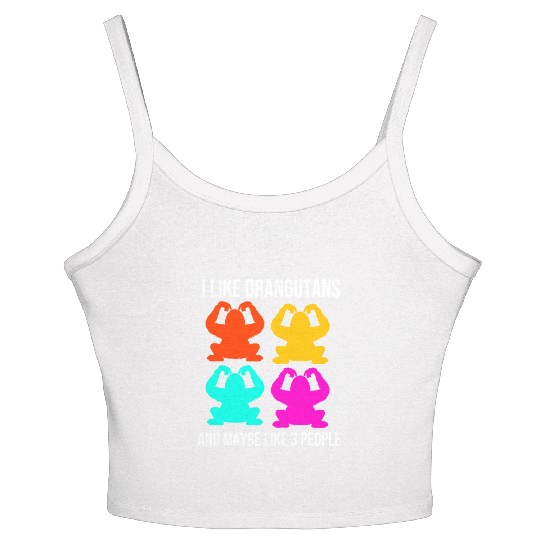 I Like Orangutans Ape Monkey Lover Orangutan Women's Spaghetti Strap Tank Top