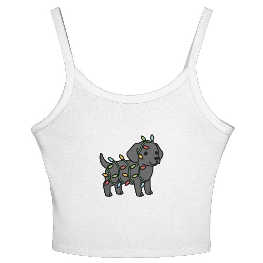 Great Dane Christmas Lights Women's Spaghetti Strap Tank Top