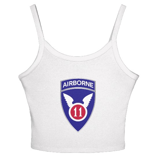 11th Airborne Division DUI wo Txt X 300 Women's Spaghetti Strap Tank Top