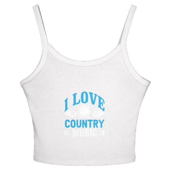 I love Country Music Women's Spaghetti Strap Tank Top