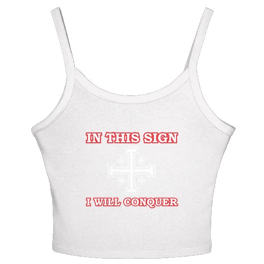 Crusader Cross Of Jerusalem Knights Templar Women's Spaghetti Strap Tank Top