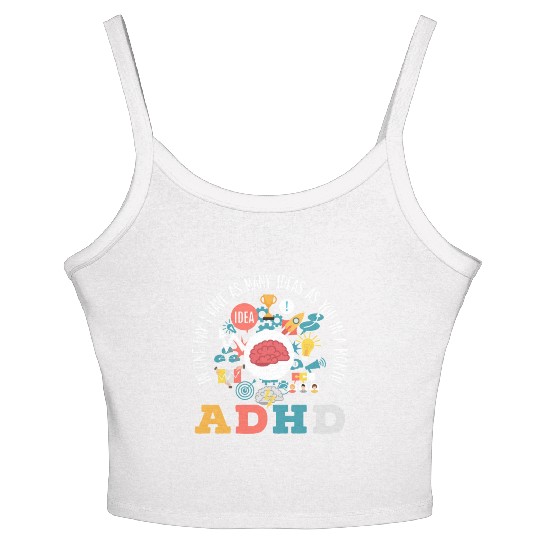 ADHD Warrior Embrace Neurodiversity ADHD Awareness Women's Spaghetti Strap Tank Top