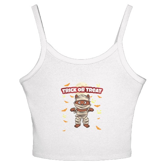 Trick Or Treat Scary Creepy Halloween Monster Women's Spaghetti Strap Tank Top