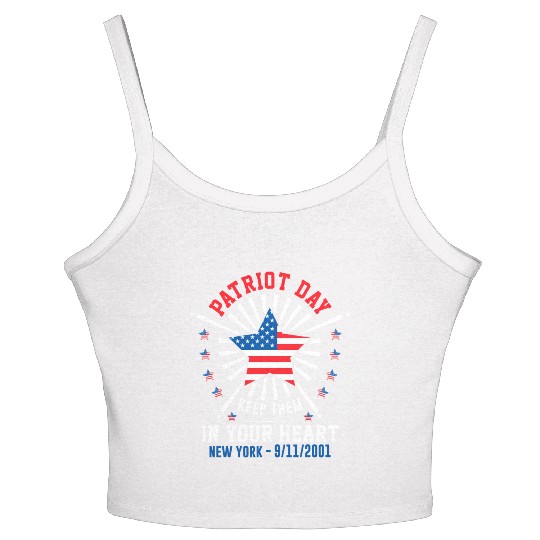 9/11 Patriot Day Keep Them in Your Heart Women's Spaghetti Strap Tank Top