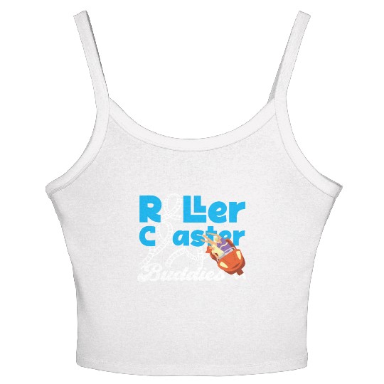 Roller Coaster Friends Besties Women's Spaghetti Strap Tank Top