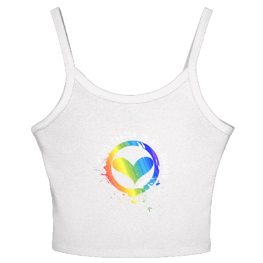 Cancer Sucks In Every Color Fighter Fight Support Women's Spaghetti Strap Tank Top