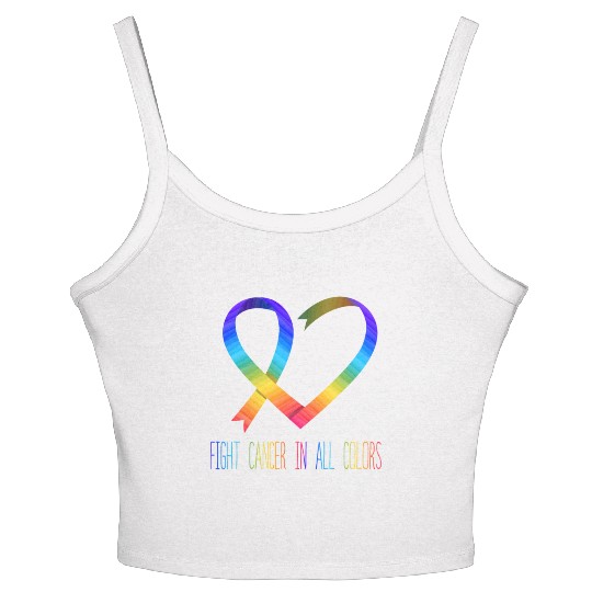Cancer Sucks In Every Color Fighter Fight Support Women's Spaghetti Strap Tank Top