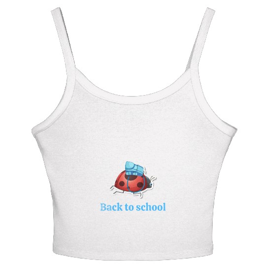 Ladybug back to school Women's Spaghetti Strap Tank Top