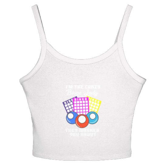 Crazy Bingo Lady Women's Spaghetti Strap Tank Top